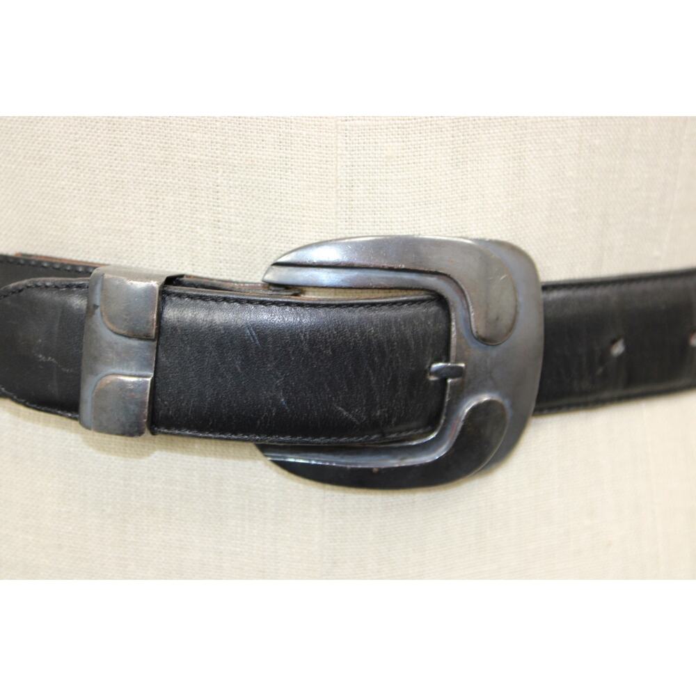 Vintage PAT AREIAS 925 Sterling Silver Signed Modernist Heavy Buckle Set Size 28